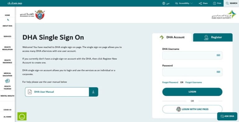 DHA Login – Guide to Access the Dubai Health Authority Portal